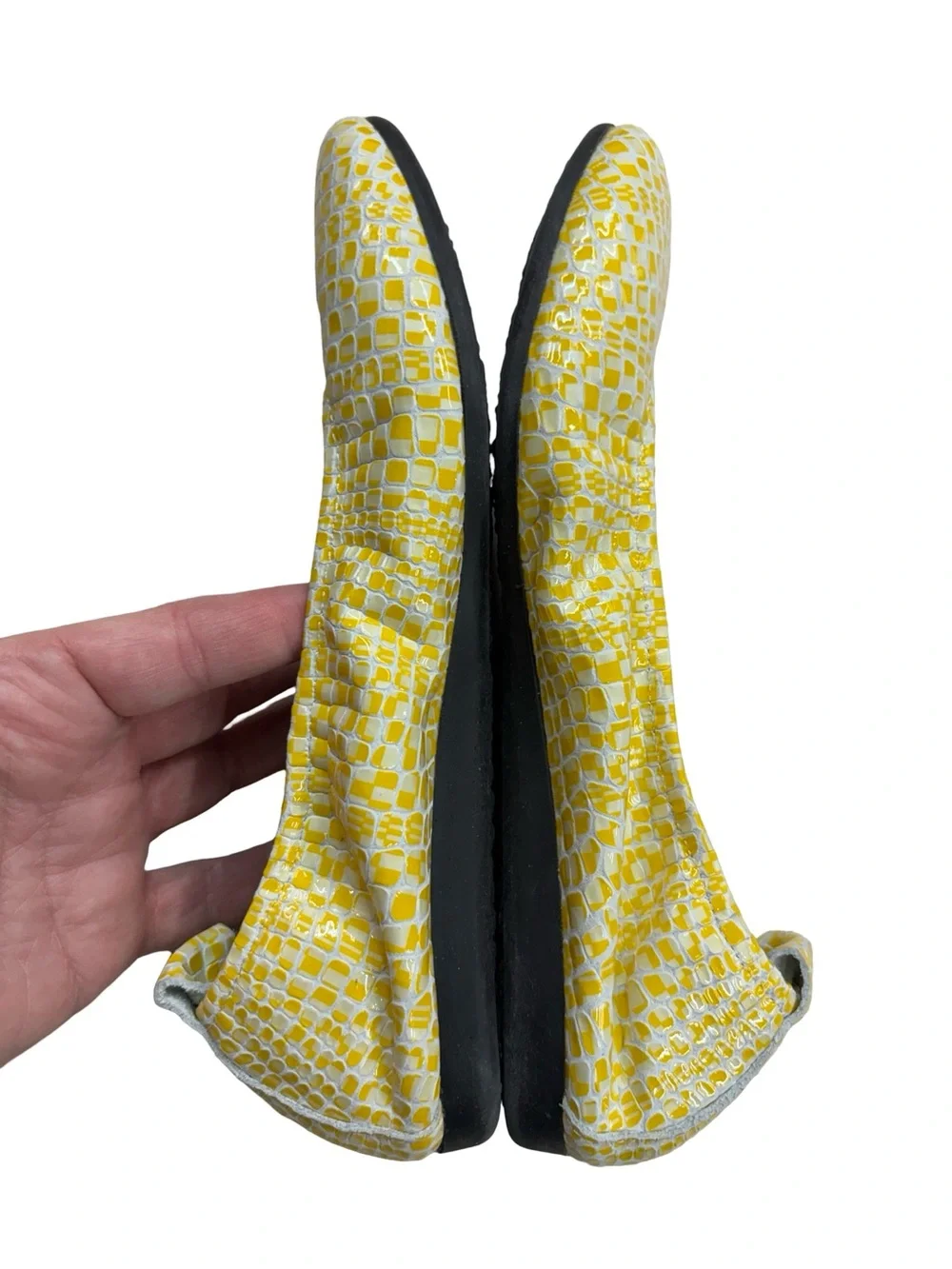 Arche Women’s Yellow Leather Patterned Flats Sz 37